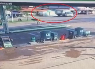 Caminhão desgovernado cruza avenida e invade residência de ré no Tocantins
