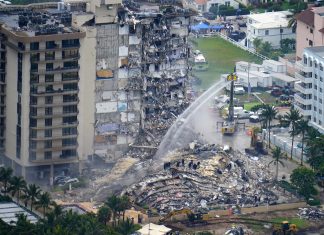 Com proximidade de tempestade tropical, demolição de resto de prédio que desmoronou parcialmente na Flórida deve ser antecipada