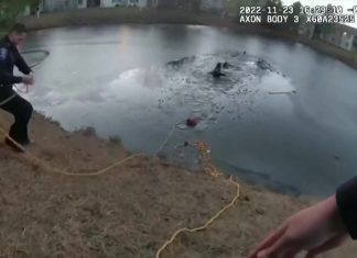VÍDEO: Polícia resgata menino e mulher da lago congelado nos EUA
