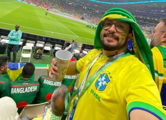 ‘Gol do Richarlison foi na minha frente’, festeja torcedor mineiro que viajou para 3ª Copa