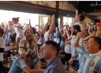 VÍDEO: Argentinos, brasileiros e paraguaios comemoram na tríplice fronteira vitória da Argentina na Copa do Mundo