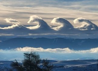 As impressionantes nuvens em forma de ondas que surpreenderam no céu dos EUA