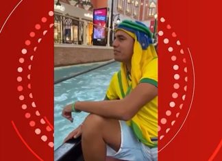 Influenciador baiano viraliza nas redes sociais com vídeo em que imita cobradores de vans em canoa no Catar: ‘bora, última chamada’