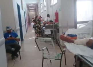 Hospital Geral de Palmas fica com corredores lotados de pacientes; VÍDEO